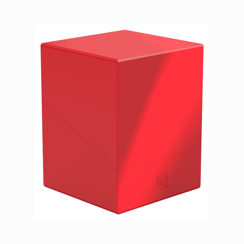 Ultimate Guard Solid Boulder Deckbox Rot – robuste Deckbox für 100+ gesleevte Sammelkarten, ideal für Magic, Pokémon und TCGs