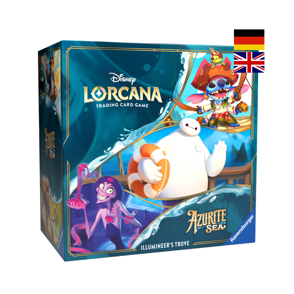 Disney Lorcana Illumineer’s Trove aus dem Set „Azurite Sea“ mit Karten und Zubehör