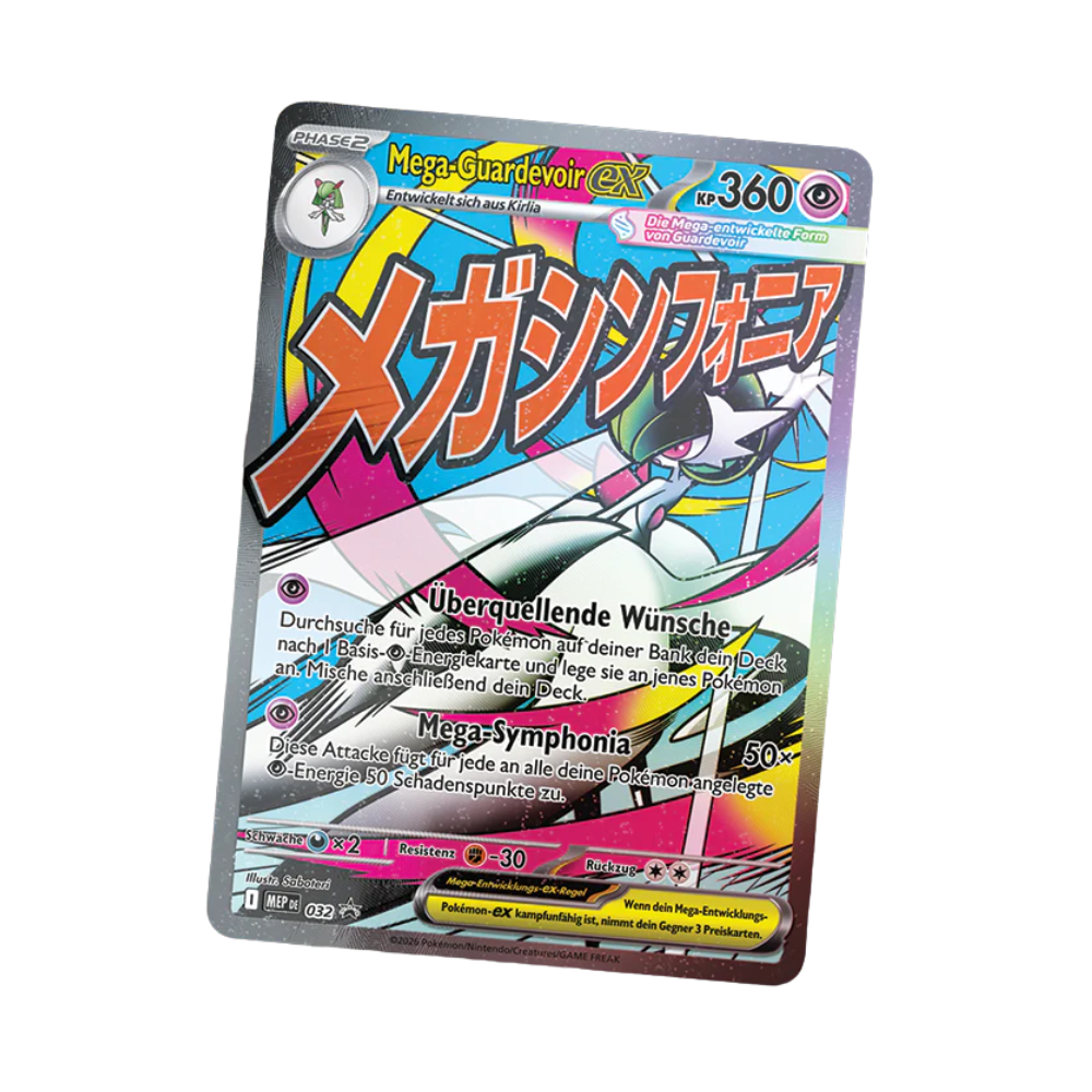 Pokémon Sammelkarte Mega Guardevoir ex Promo Karte aus Erhabene Helden Premium Poster Kollektion