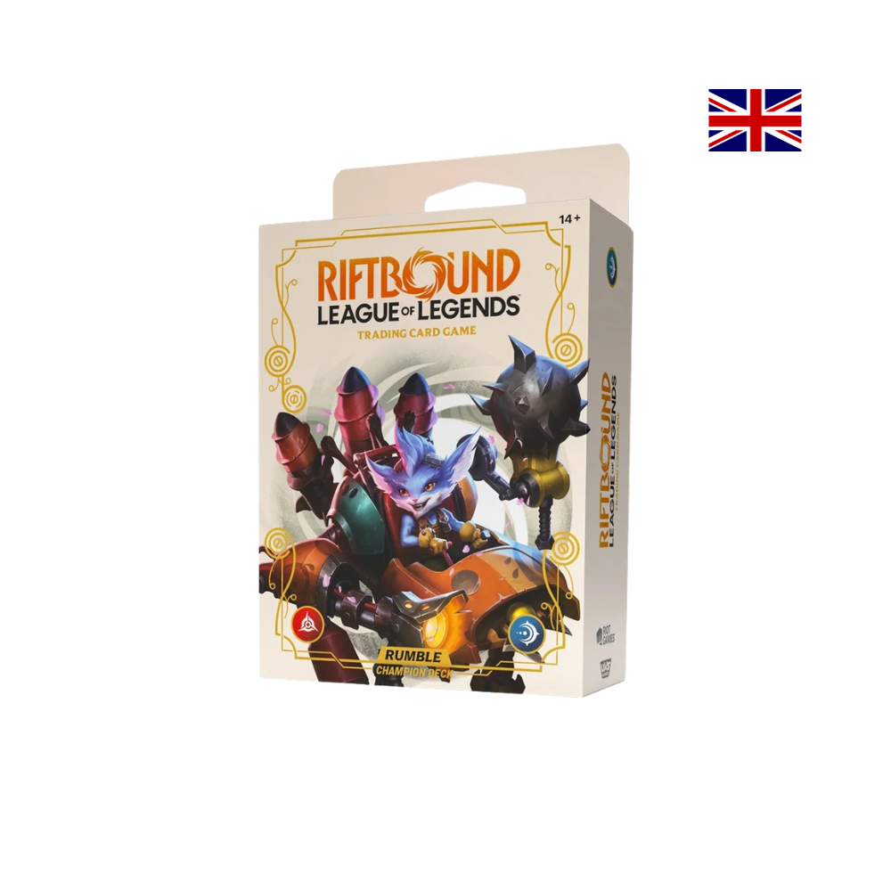 Riftbound Spiritforged Champion Deck Rumble mit 56 Karten und Booster aus dem League of Legends Trading Card Game, englische Version