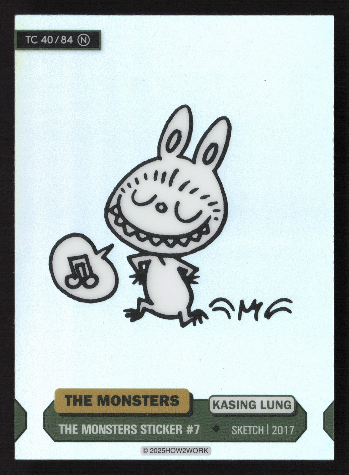 Labubu The Monsters Series 3 - How2Work – TC 40/84 N The Monsters Sticker #7