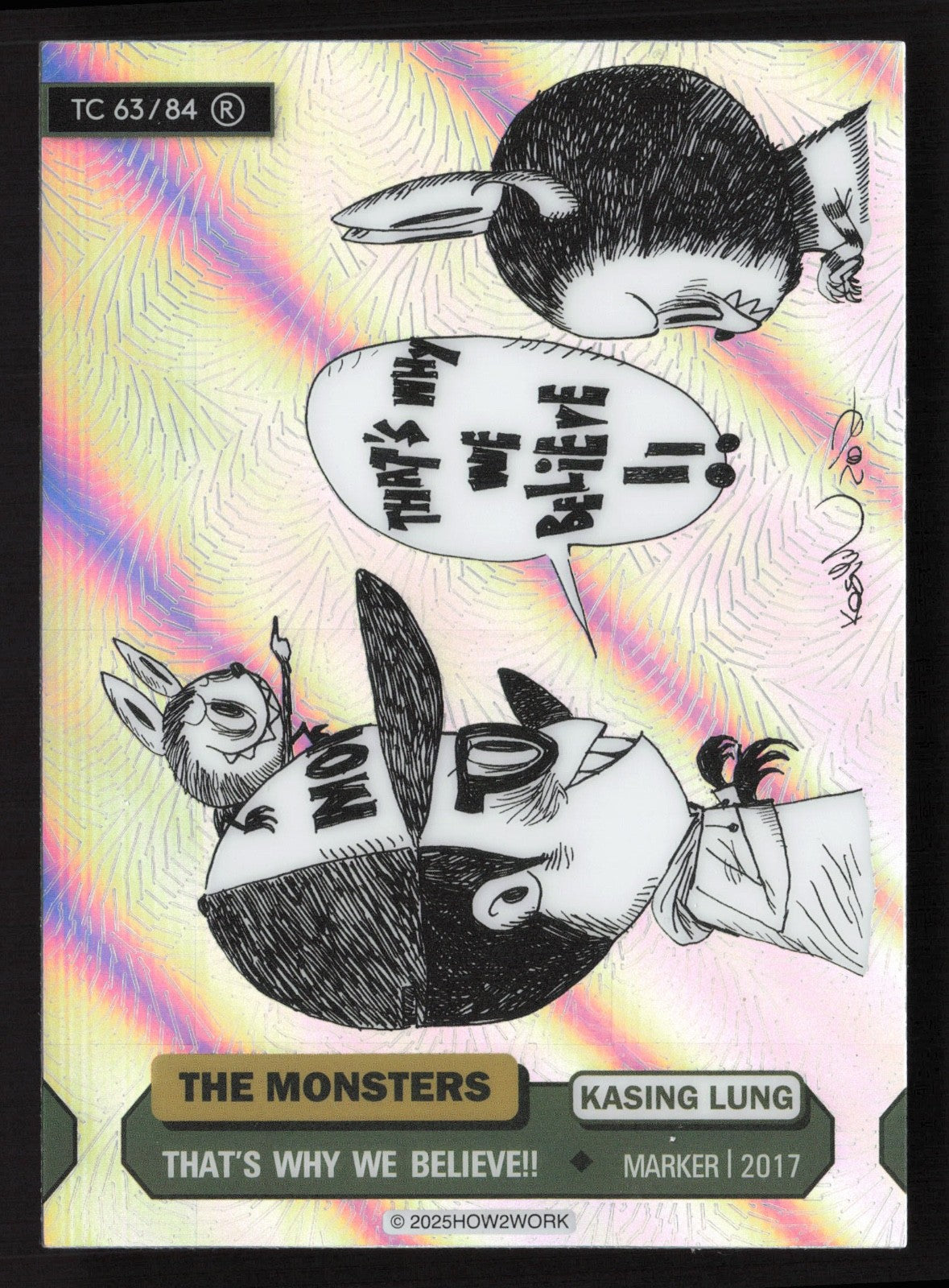 Labubu The Monsters Series 3 - How2Work – TC 63/84 R That´s Why We Believe!!