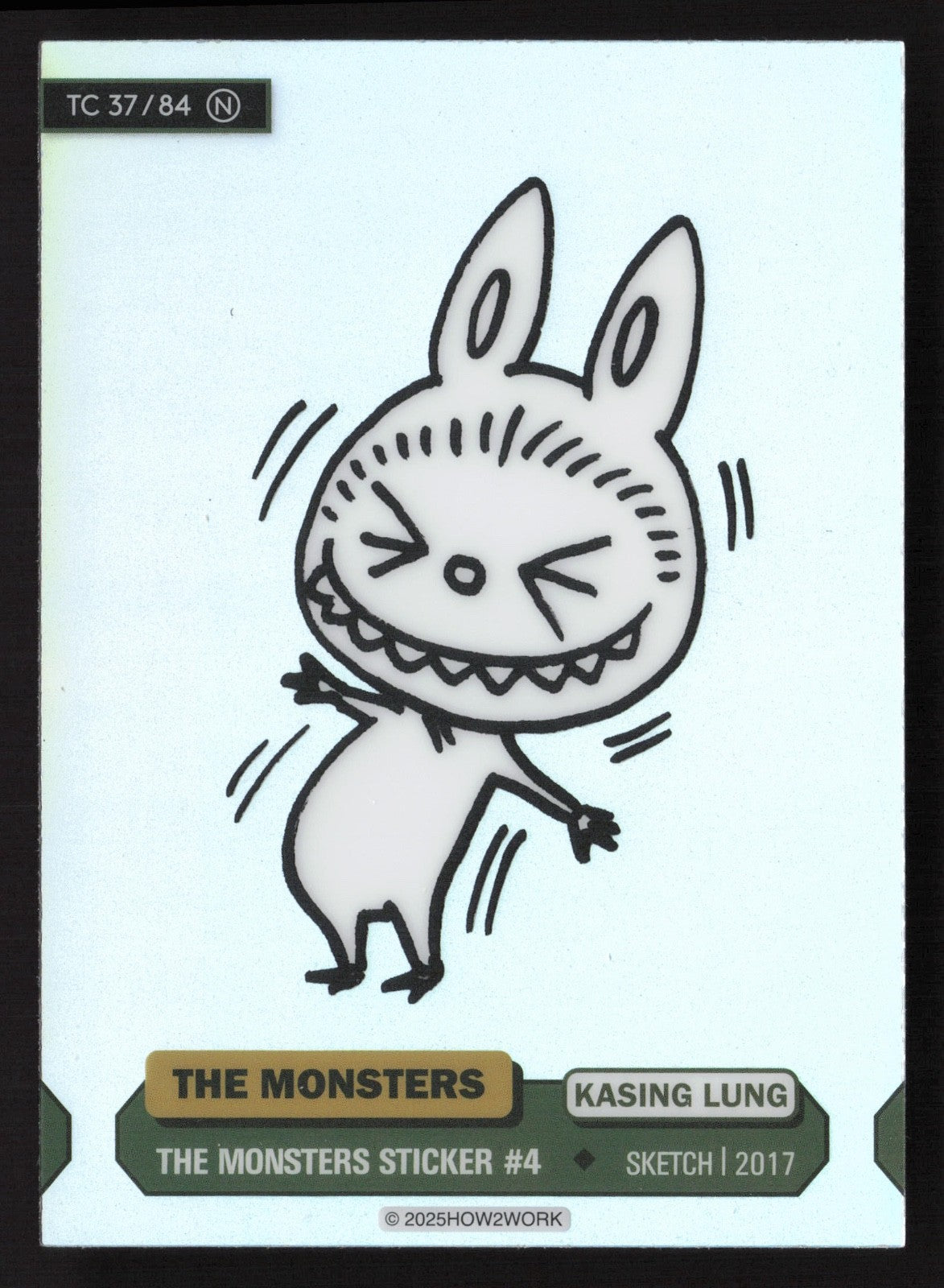 Labubu The Monsters Series 3 - How2Work – TC 37/84 N The Monsters Sticker #4