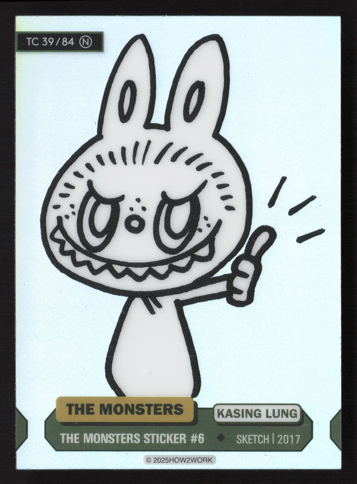 Labubu The Monsters Series 3 - How2Work – TC 39/84 N The Monsters Sticker #6