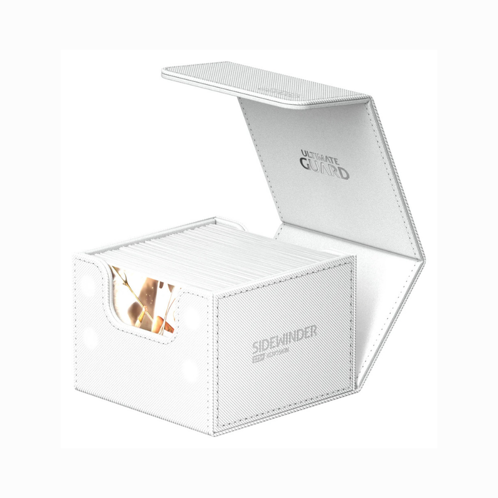 Ultimate Guard Sidewinder Monocolor 133+ Deckbox in Weiß – Aufbewahrung für über 133 gesleevte Sammelkarten