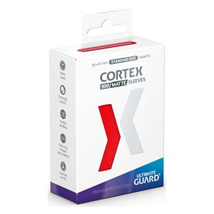 100 Ultimate Guard Cortex Matte Sleeves (Red)