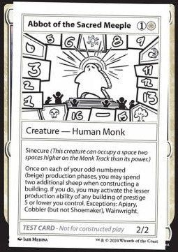 Abbot of the Sacred Meeple - Mystery Booster 2: Playtest Cards (Special)