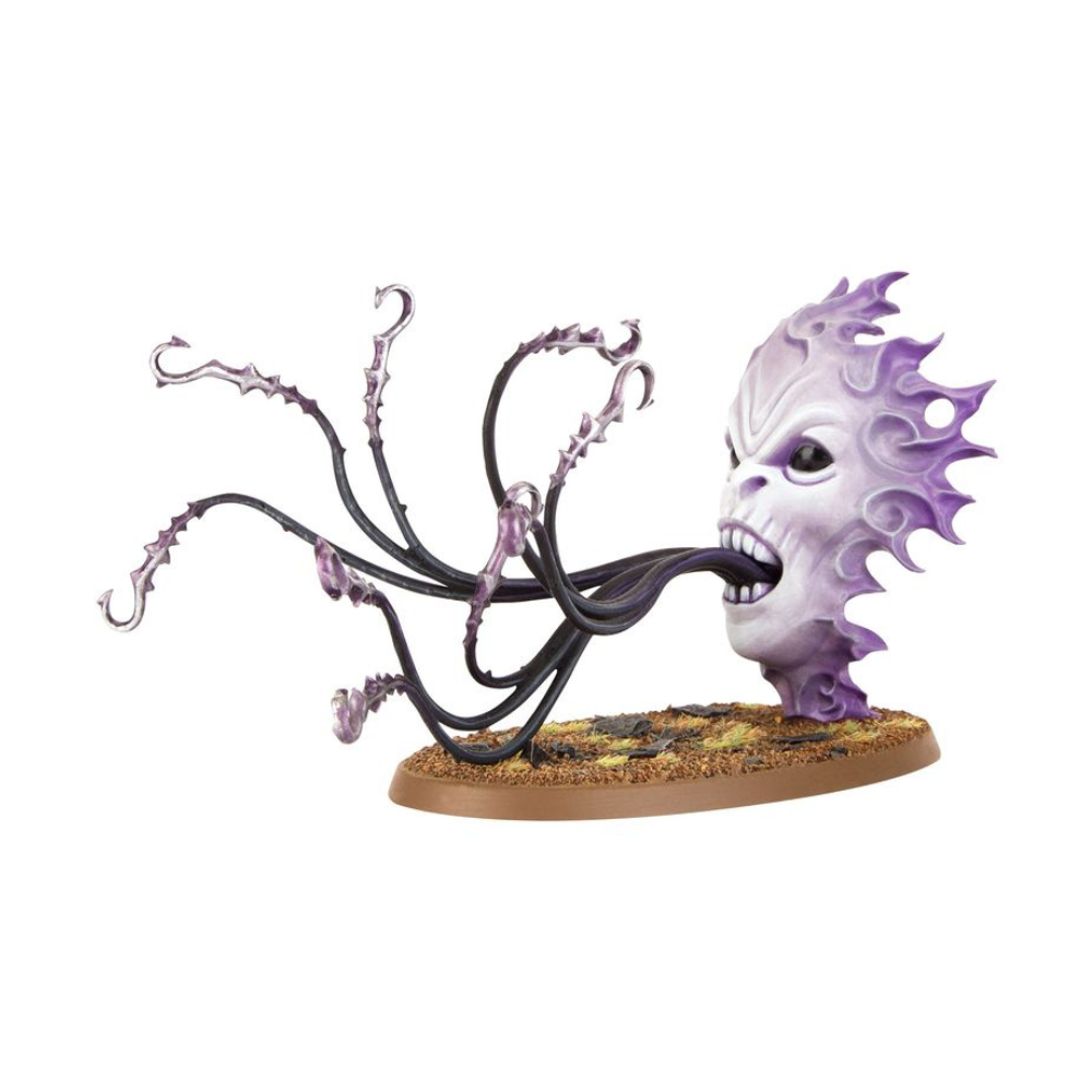 Warhammer Age of Sigmar Die Verfluchte Reflexion (83-112) als dämonischer Kopf mit langen peitschenartigen Tentakeln.