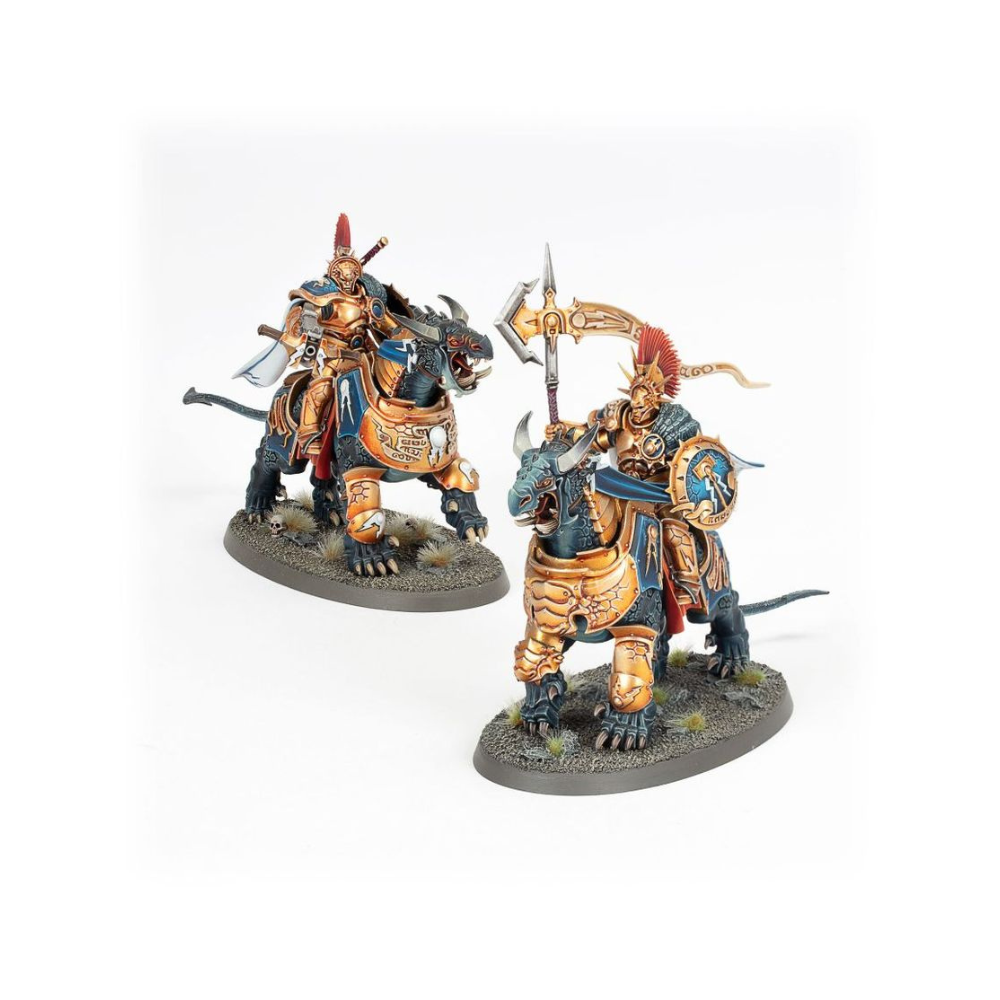 Stormcast Eternals Dracothian Guard Kavallerie mit Lanzen auf Dracoth Warhammer Age of Sigmar