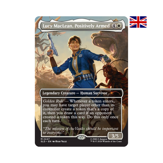 Lucy MacLean Karte aus Secret Lair x Fallout für Commander Decks und Universes Beyond Sammlungen