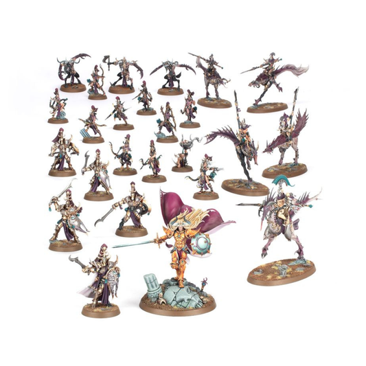Warhammer Age of Sigmar Streitmacht: Das Dekadente Heer (83-125) mit allen 25 enthaltenen Miniaturen.