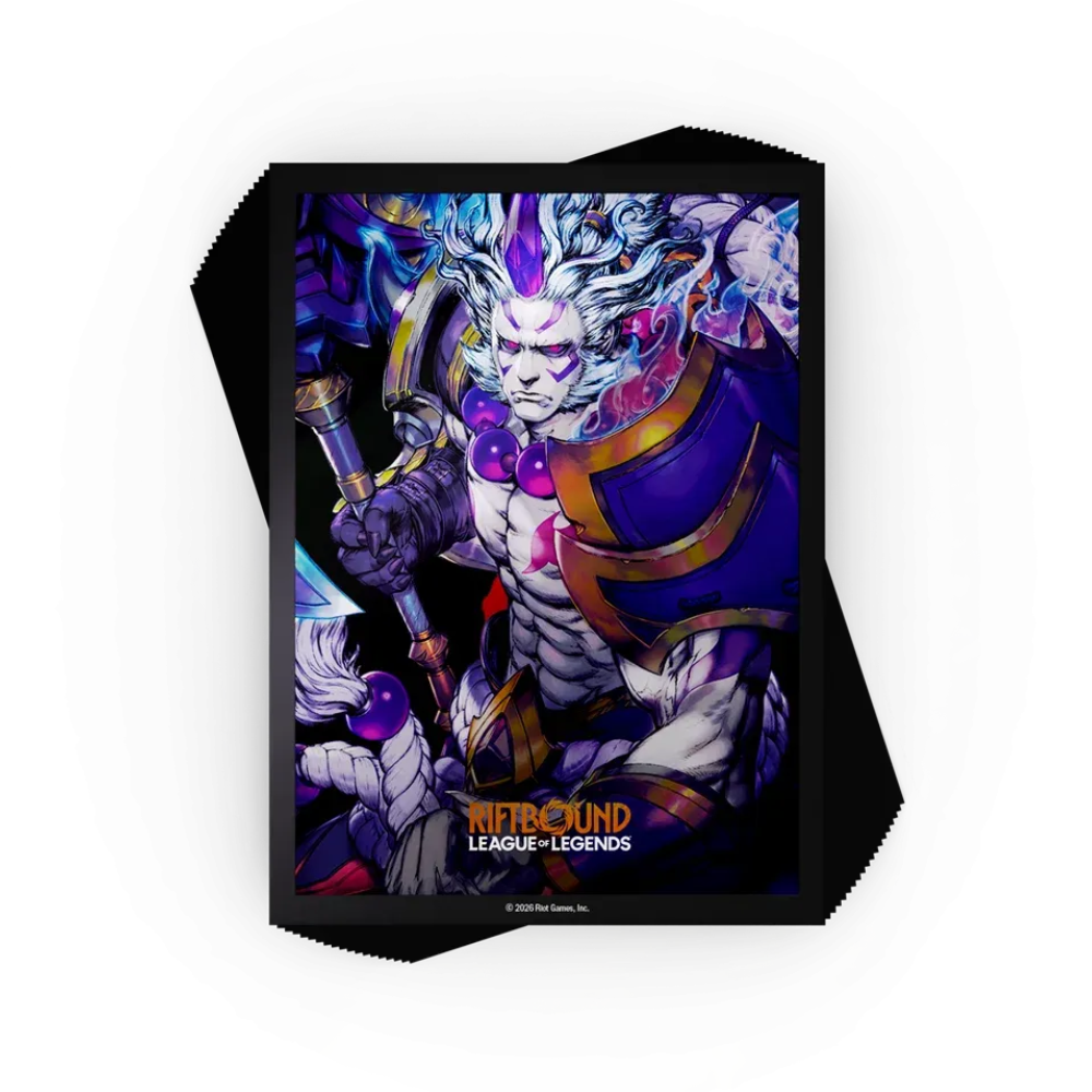 Riftbound Spiritforged Sleeves Darius Executioner mit Charaktermotiv aus League of Legends für Sammelkarten und Deckschutz