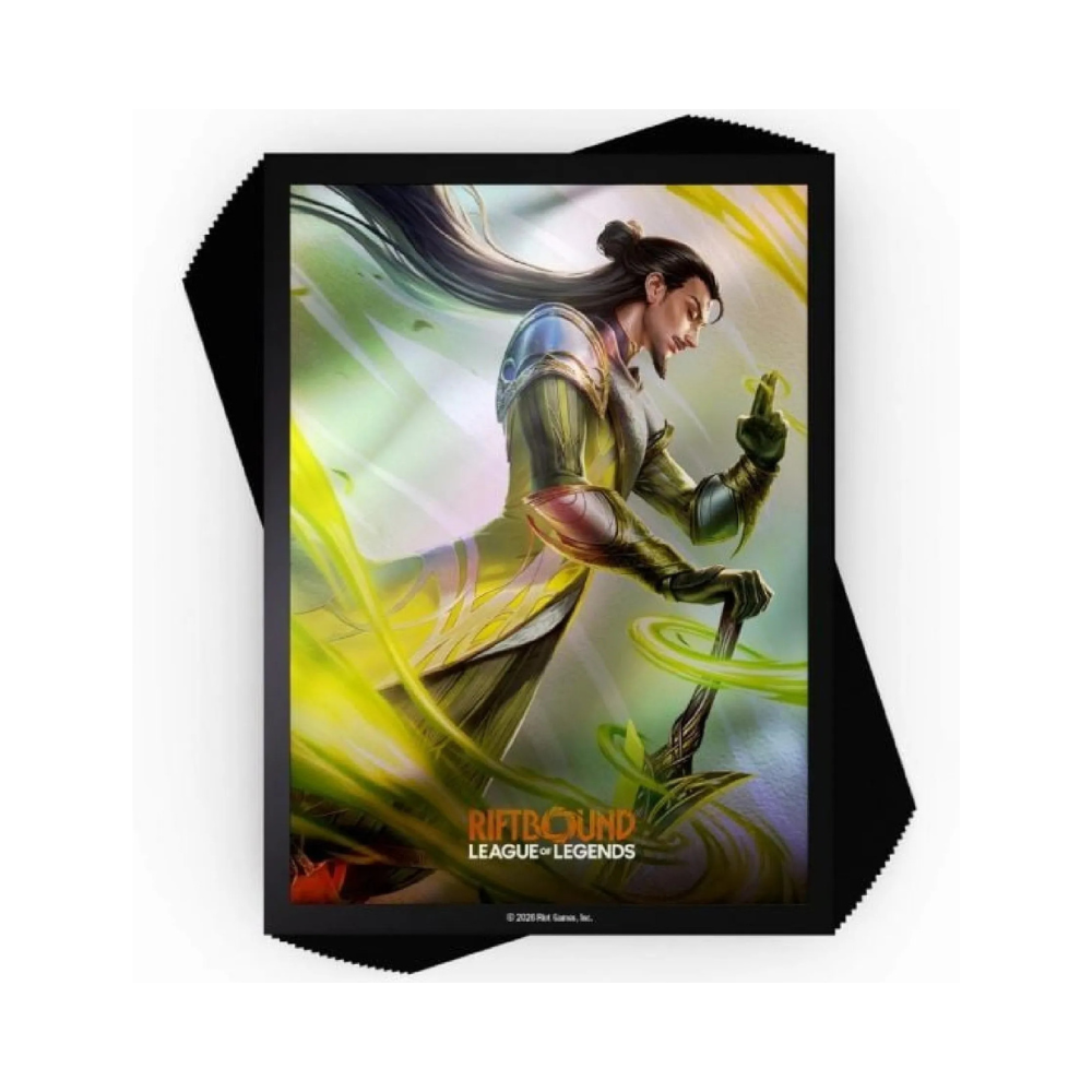 Riftbound Unleashed Sleeves Master Yi Wuju Master mit Charaktermotiv aus League of Legends für Sammelkarten und Deckschutz