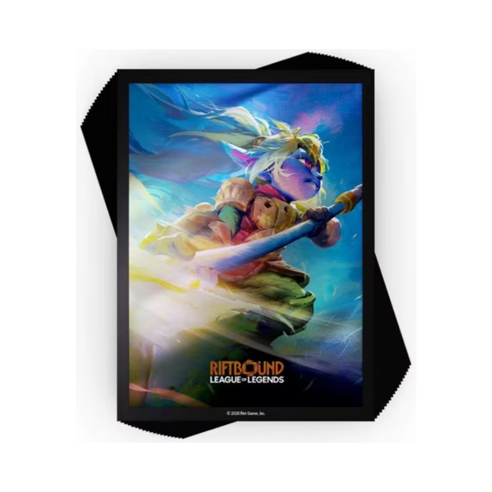 Riftbound Unleashed Sleeves Poppy Keeper of the Hammer mit Charaktermotiv aus League of Legends für Sammelkarten und Deckschutz