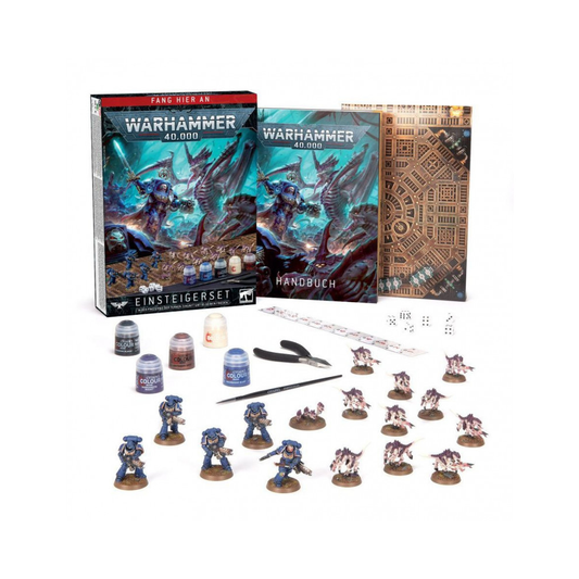 Warhammer Age of Sigmar Starterset Inhalt mit Miniaturen, Spielfeld, Farben und Würfeln