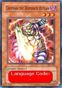 Chopman the Desperate Outlaw (V.1 - Common) - Invasion of Chaos (Common) [IOC-010]