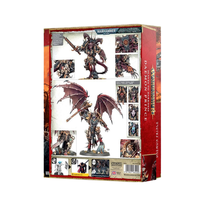 Warhammer Age of Sigmar Dämonenprinz Modell Slaves to Darkness große Miniatur mit Flügeln und Axt, Schwert oder Streitkolben