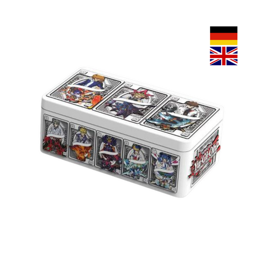 Yu-Gi-Oh! 25th Anniversary Tin Box mit klassischen Duellanten-Artworks – englische & deutsche Version