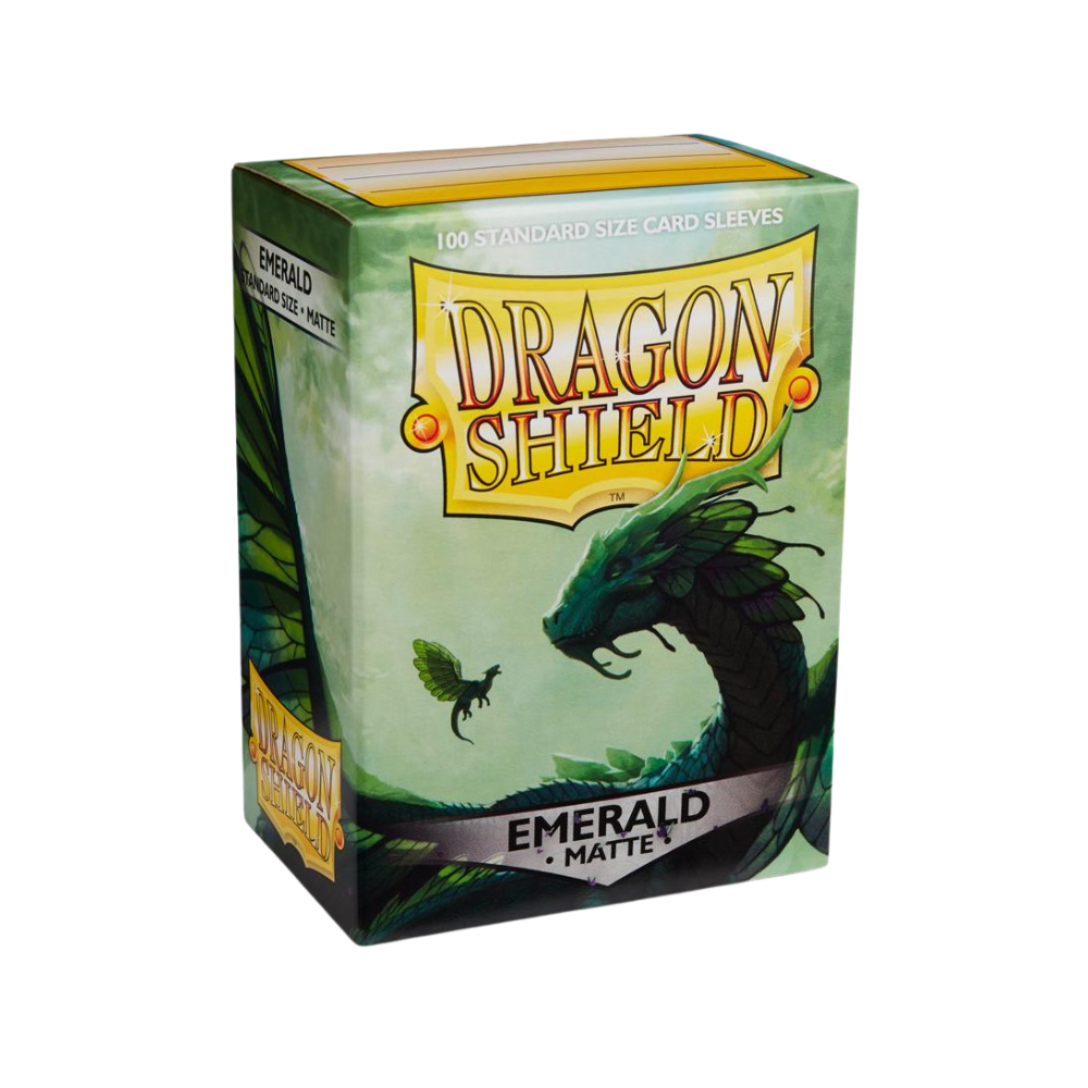 Dragon Shield Jet Matte Sleeves – 100 Kartenhüllen in Standardgröße, emerald, strukturierte Oberfläche für optimalen Halt beim Spielen.