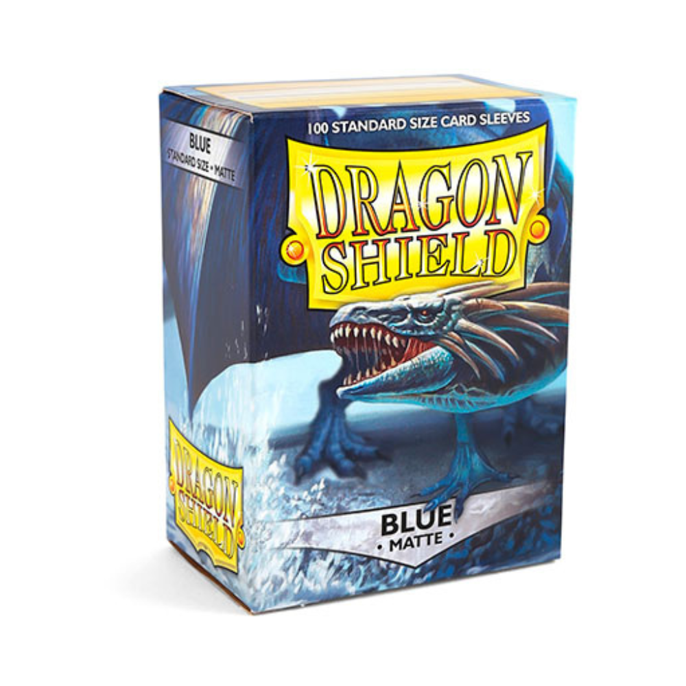 Dragon Shield Jet Matte Sleeves – 100 Kartenhüllen in Standardgröße, blau, strukturierte Oberfläche für optimalen Halt beim Spielen.