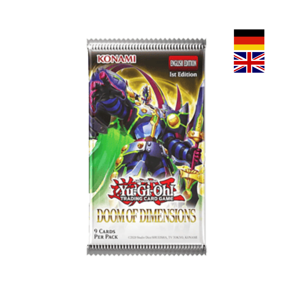 Booster „Doom of Dimensions“ – 9 Karten, 1. Auflage, Yu-Gi-Oh! TCG