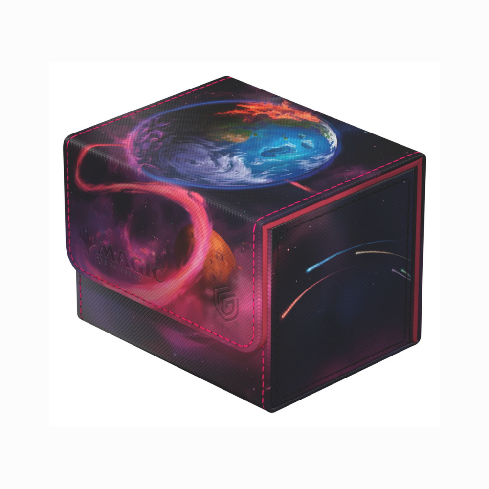 Ultimate Guard Sidewinder Deckbox Planeten-Design rot – Side-Loading Deckbox für 100 gesleevte Magic- und TCG-Karten
