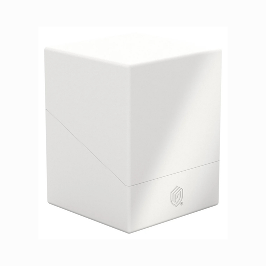 Ultimate Guard Solid Boulder Deckbox Weiß – langlebige Deckbox für 100+ gesleevte Sammelkarten im Standardformat