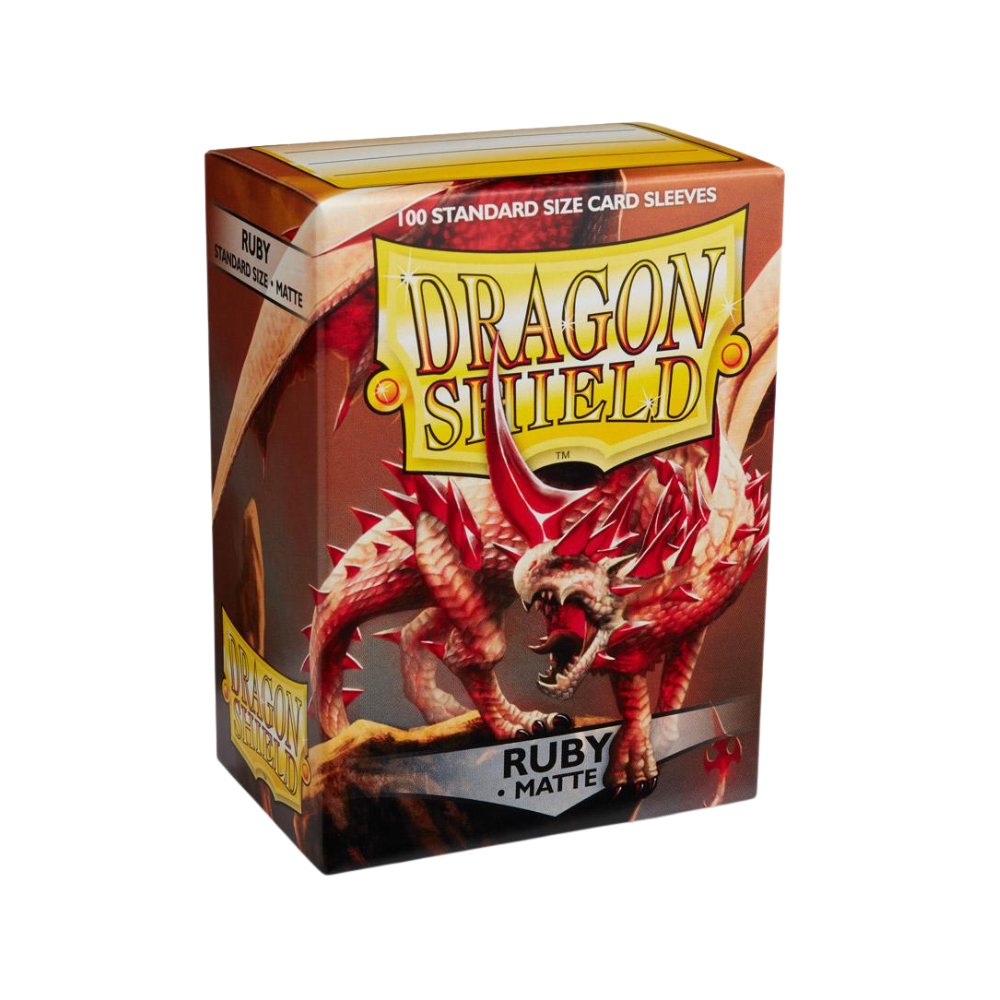 Dragon Shield Jet Matte Sleeves – 100 Kartenhüllen in Standardgröße, ruby, strukturierte Oberfläche für optimalen Halt beim Spielen.