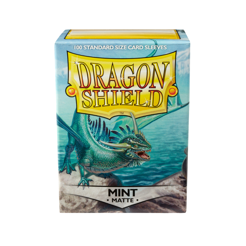 Dragon Shield Jet Matte Sleeves – 100 Kartenhüllen in Standardgröße, mint, strukturierte Oberfläche für optimalen Halt beim Spielen.
