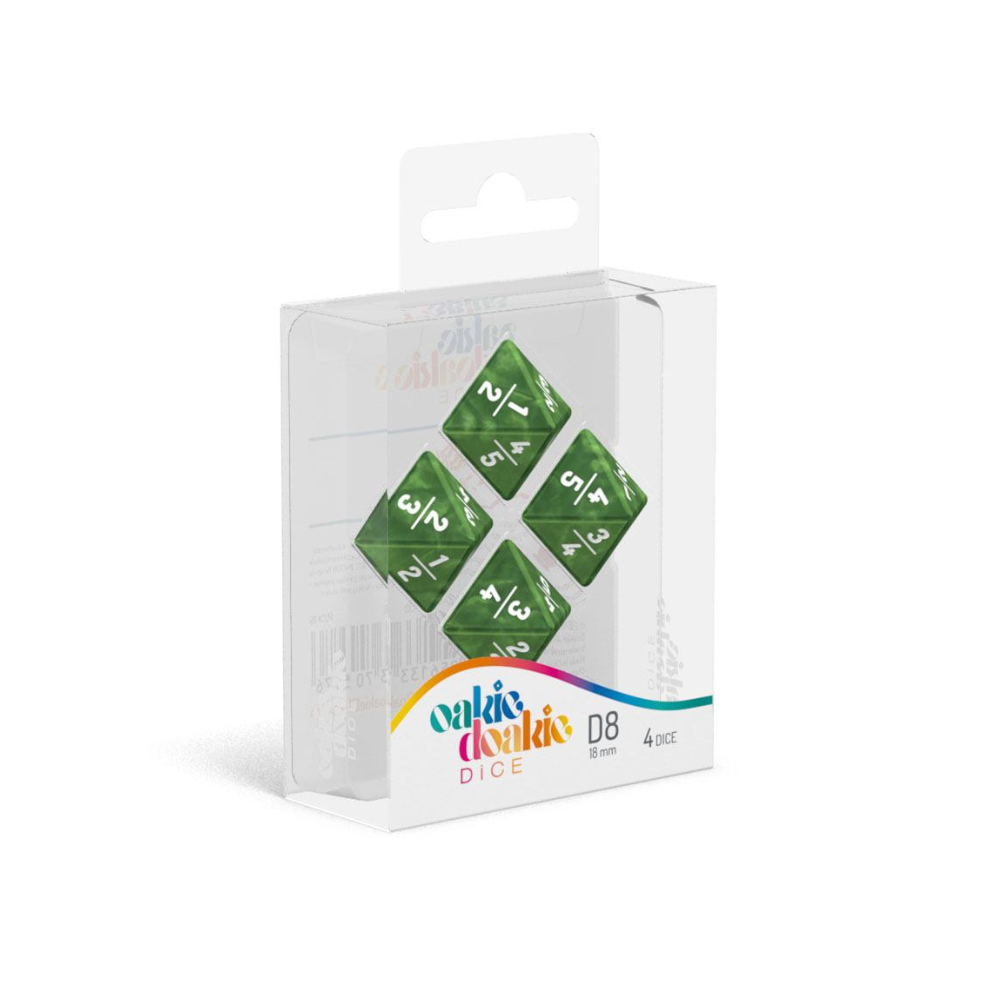 W8 Würfel - Goyf Marble - Grün (4)