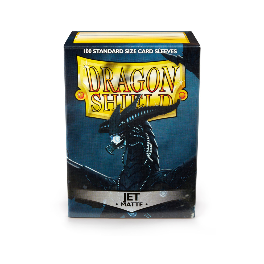 Dragon Shield Jet Matte Sleeves – 100 Kartenhüllen in Standardgröße, Jet, strukturierte Oberfläche für optimalen Halt beim Spielen.