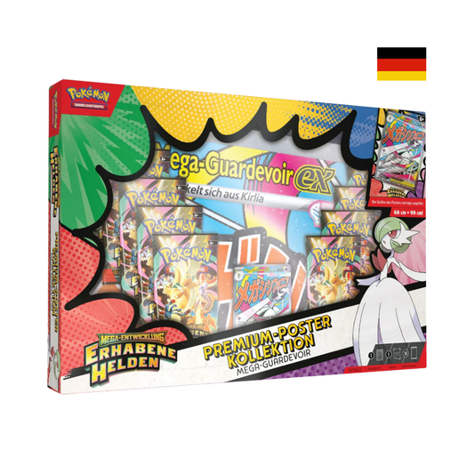Pokémon Premium Poster Kollektion Mega Guardevoir aus Erhabene Helden mit Boosterpacks und Poster, deutsche Version