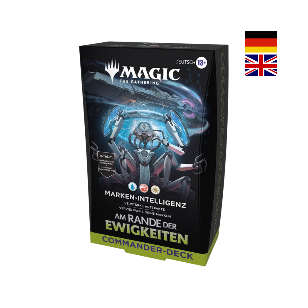 Magic The Gathering Commander Deck „Am Rande der Ewigkeiten“ auf Deutsch – Marken-Intelligenz mit Fokus auf Artefakte, ideal für Commander-Fans.