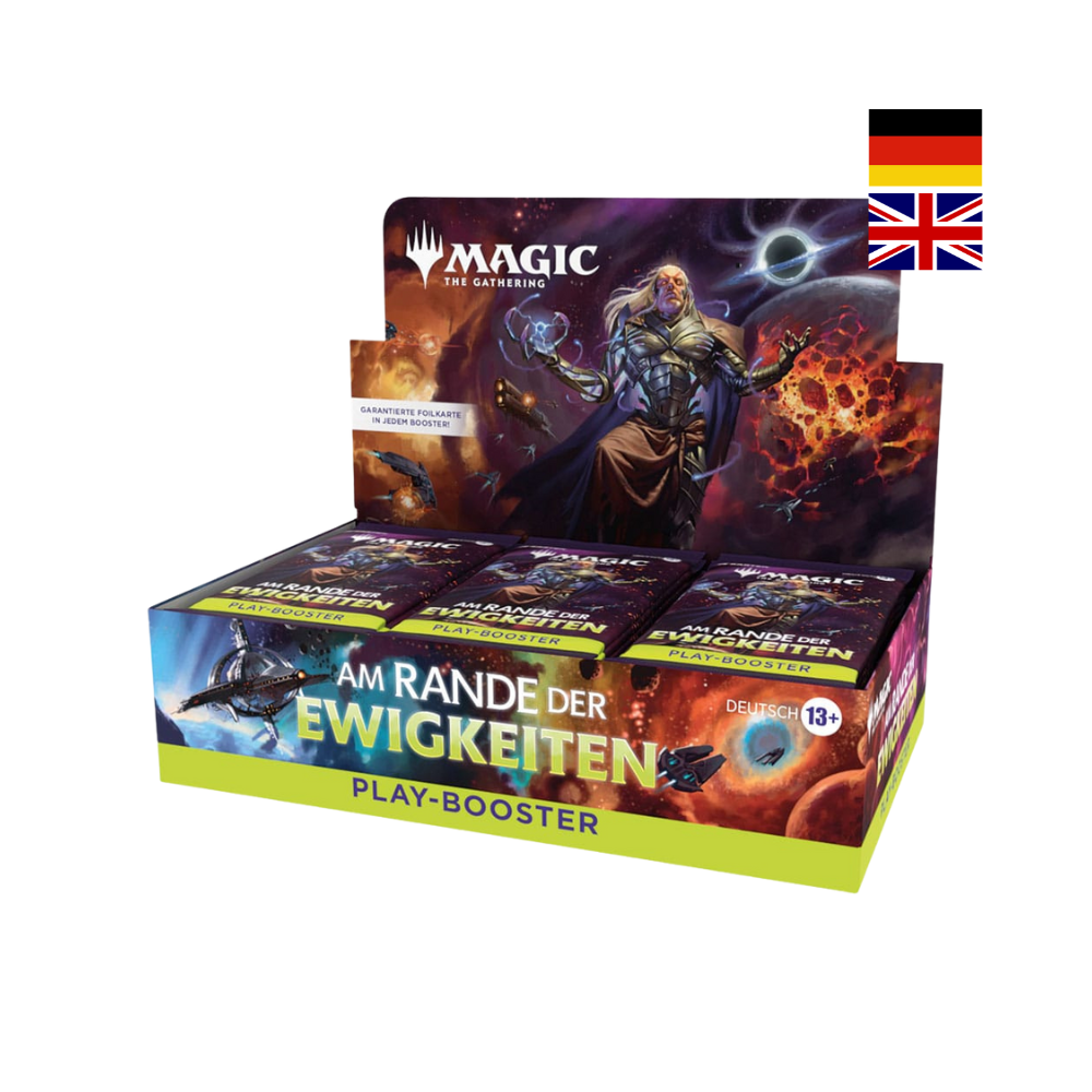 Magic The Gathering Play-Booster Display „Am Rande der Ewigkeiten“ – Display mit garantierter Foilkarte, perfekt für Draft und Sammlung.
