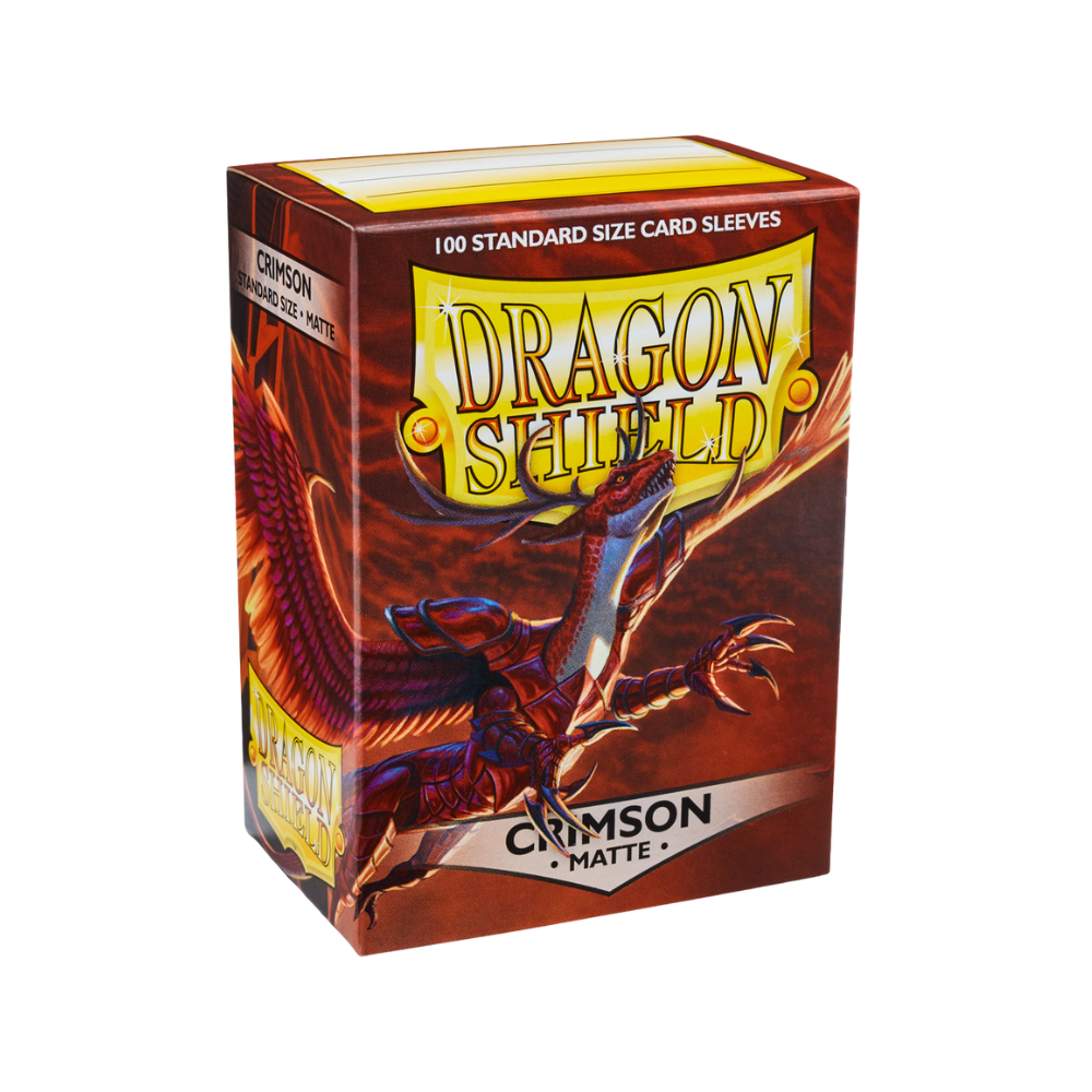 Dragon Shield Jet Matte Sleeves – 100 Kartenhüllen in Standardgröße, crimson, strukturierte Oberfläche für optimalen Halt beim Spielen.