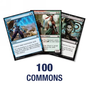 MTG Lot mit 100 zufälligen Commons – gemischte MTG Einzelkarten für Deckbau und Sammlung