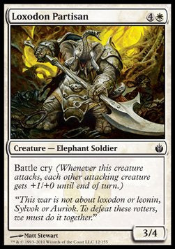 Loxodon Partisan - Mirrodin Besieged (Common) [12]