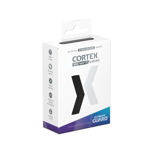 Ultimate Guard Cortex Matte Sleeves Standard Size 66x91 mm – 100 matte Kartenhüllen in schwarz für Magic, Pokémon und TCGs, extra langlebig und blickdicht