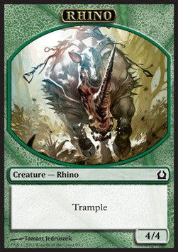 Rhino Token (Green 4/4) - Return to Ravnica (Token) [T9]