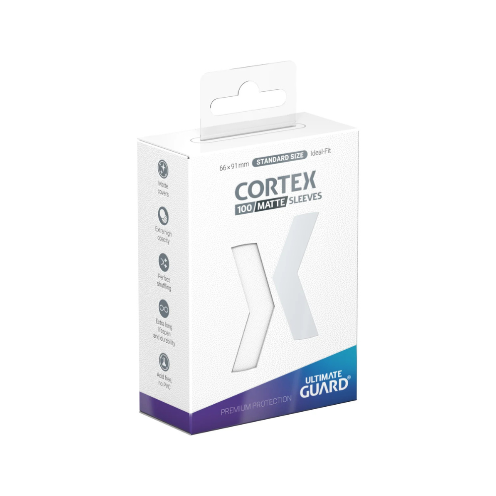 Ultimate Guard Cortex Matte Sleeves Standard Size 66x91 mm – 100 matte Kartenhüllen in weiß für Magic, Pokémon und TCGs, extra langlebig und blickdicht