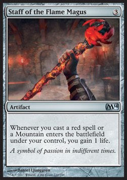 Staff of the Flame Magus - Magic 2014 (Uncommon) [220]