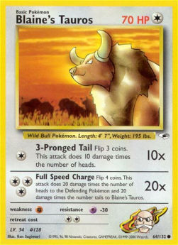 Blaine's Tauros - Gym Heroes (Common) [GH-64]
