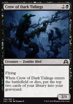 Crow of Dark Tidings - Shadows over Innistrad (Common) [105]