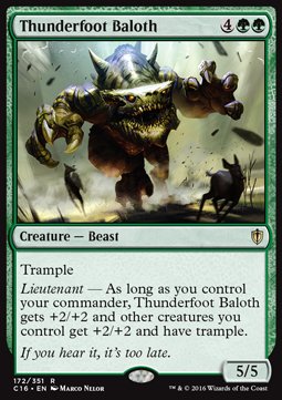 Thunderfoot Baloth - Commander 2016 (Rare) [C16-172]