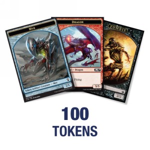 MTG Lot mit 100 zufälligen MTG Tokens – gemischte MTG Einzelkarten für Deckbau und Sammlung