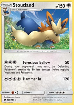 Stoutland - Sun & Moon (Rare) [105]