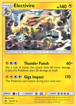 Electivire - Burning Shadows (Rare) [43]