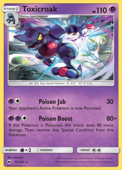 Toxicroak - Burning Shadows (Rare) [55]