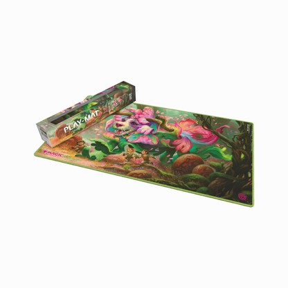 Ultimate Guard Playmat Lorwyns Finsternis gefaltet und ausgeklappt mit Naturwesen-Artwork, Magic Spielmatte