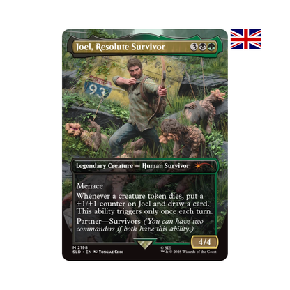 Magic: The Gathering Karte „Joel, Resolute Survivor“ aus Secret Lair x The Last of Us Part I, Legendary Creature Human Survivor